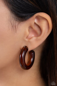 Glassy GAZE - Brown - Paparazzi Accessories