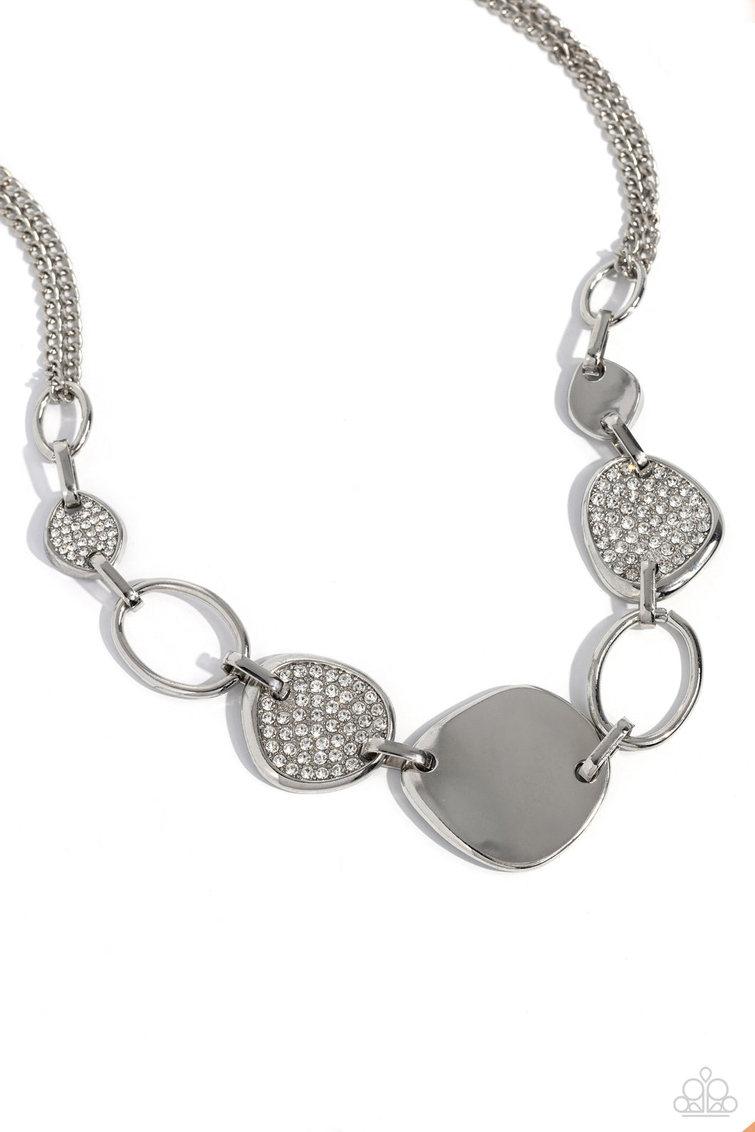 Asymmetrical Attention - White - Paparazzi Accessories