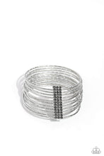 Load image into Gallery viewer, Shimmery Silhouette - Silver - Paparazzi Accessories