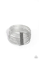 Shimmery Silhouette - Silver - Paparazzi Accessories