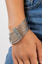 Load image into Gallery viewer, Shimmery Silhouette - Silver - Paparazzi Accessories