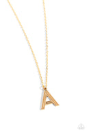 Leave Your Initials - Gold - A - Paparazzi Accessories