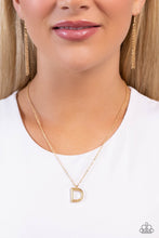 Load image into Gallery viewer, Leave Your Initials - Gold - D - Paparazzi Accessories
