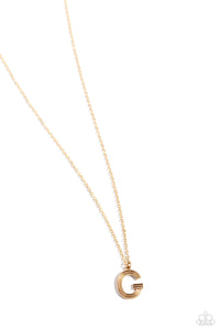 Leave Your Initials - Gold - G - Paparazzi Accessories