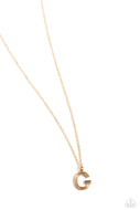 Leave Your Initials - Gold - G - Paparazzi Accessories