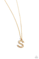 Leave Your Initials - Gold - S - Paparazzi Accessories
