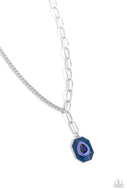 Hexagonal Hallmark - Blue - Paparazzi Accessories