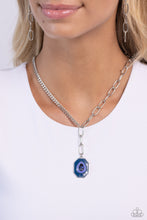 Load image into Gallery viewer, Hexagonal Hallmark - Blue - Paparazzi Accessories