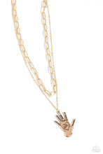 Load image into Gallery viewer, Giving a Hand - Gold - Paparazzi Accessories
