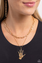 Load image into Gallery viewer, Giving a Hand - Gold - Paparazzi Accessories