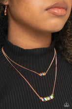 Load image into Gallery viewer, Easygoing Emeralds - Emerald Ensemble - Effortless Emeralds - Copper - Paparazzi Accessories