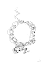 Load image into Gallery viewer, Guess Now Its INITIAL - White - W - Paparazzi Accessories