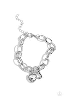 Guess Now Its INITIAL - White - J - Paparazzi Accessories