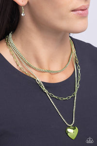 Caring Cascade - Green - Paparazzi Accessories