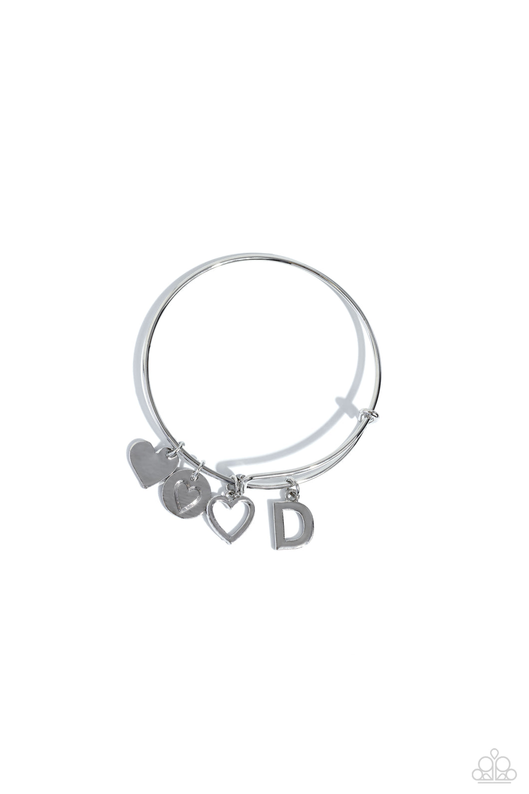 Making It INITIAL - Silver - D - Paparazzi Accessories