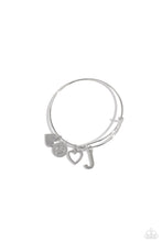 Load image into Gallery viewer, Making It INITIAL - Silver - J - Paparazzi Accessories