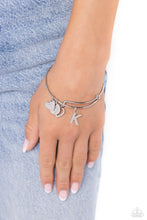 Load image into Gallery viewer, Making It INITIAL - Silver - K - Paparazzi Accessories