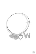 Making It INITIAL - Silver - W - Paparazzi Accessories