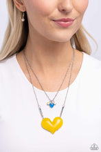 Load image into Gallery viewer, Heart-Racing Recognition - Yellow - Paparazzi Accessories