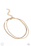 Glistening Gauge - Gold - Paparazzi Accessories