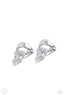 Twisting Teardrop - White - Paparazzi Accessories