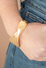 Load image into Gallery viewer, Retro Reflections - Gold - Paparazzi Accessories
