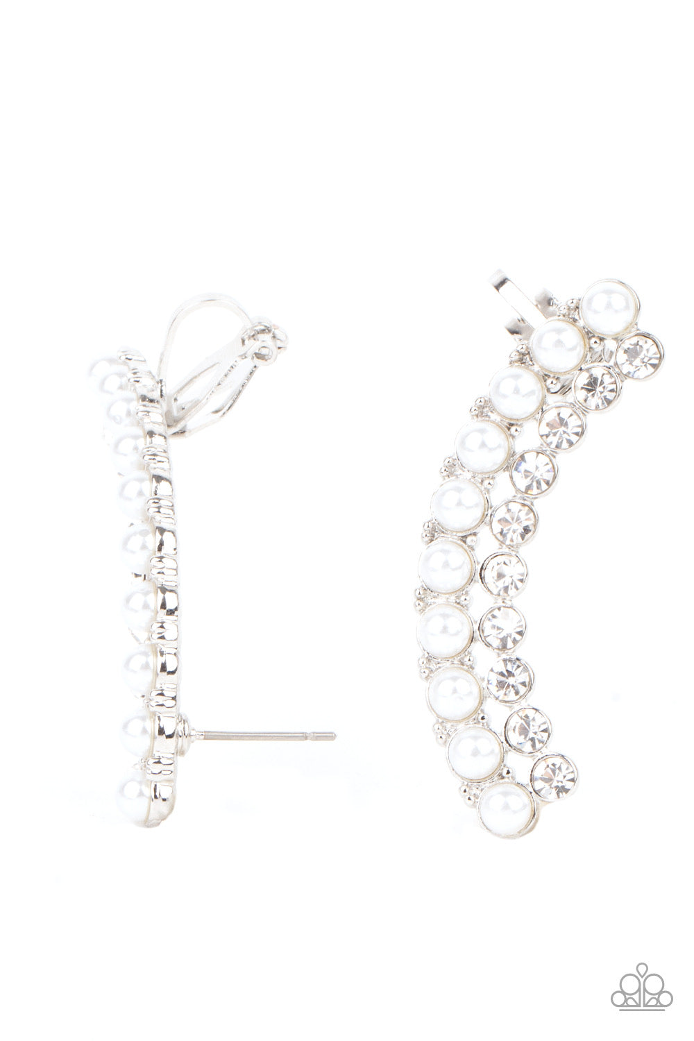 Doubled Down On Dazzle - White - Paparazzi Accessories