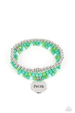 Load image into Gallery viewer, Fashionable Faith - Green - Paparazzi Accessories