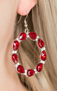 Ring Around The Rhinestones - Red - Paparazzi Accessories